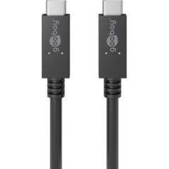 Goobay 1m USB 3.2 Gen 1 USB Type-C Cable - High-Speed, Durable & Stylish in Black (4040849492549)
